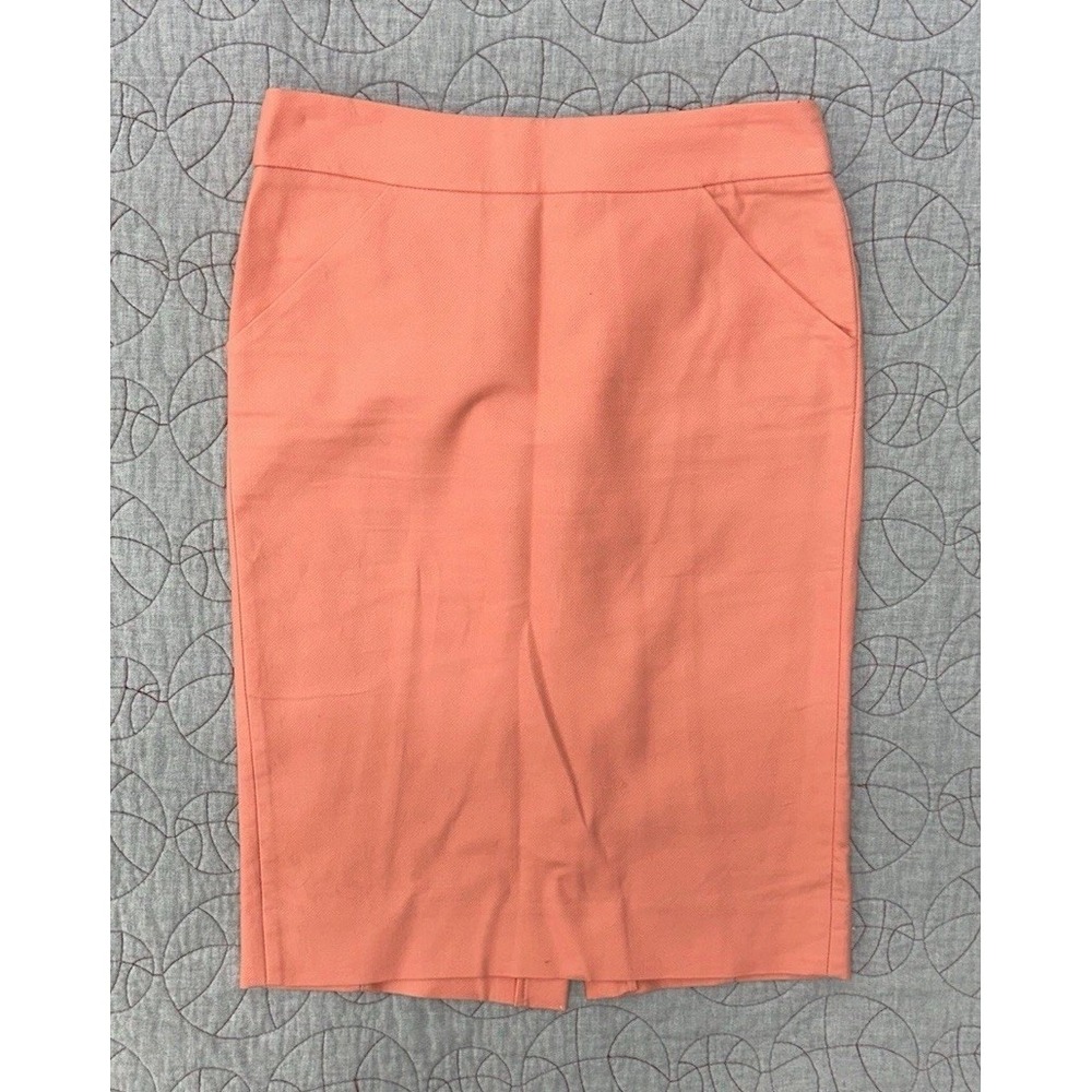 J.Crew Salmon Pencil Skirt Fitted Business Skirt With Pockets‎ / Women's Size 4